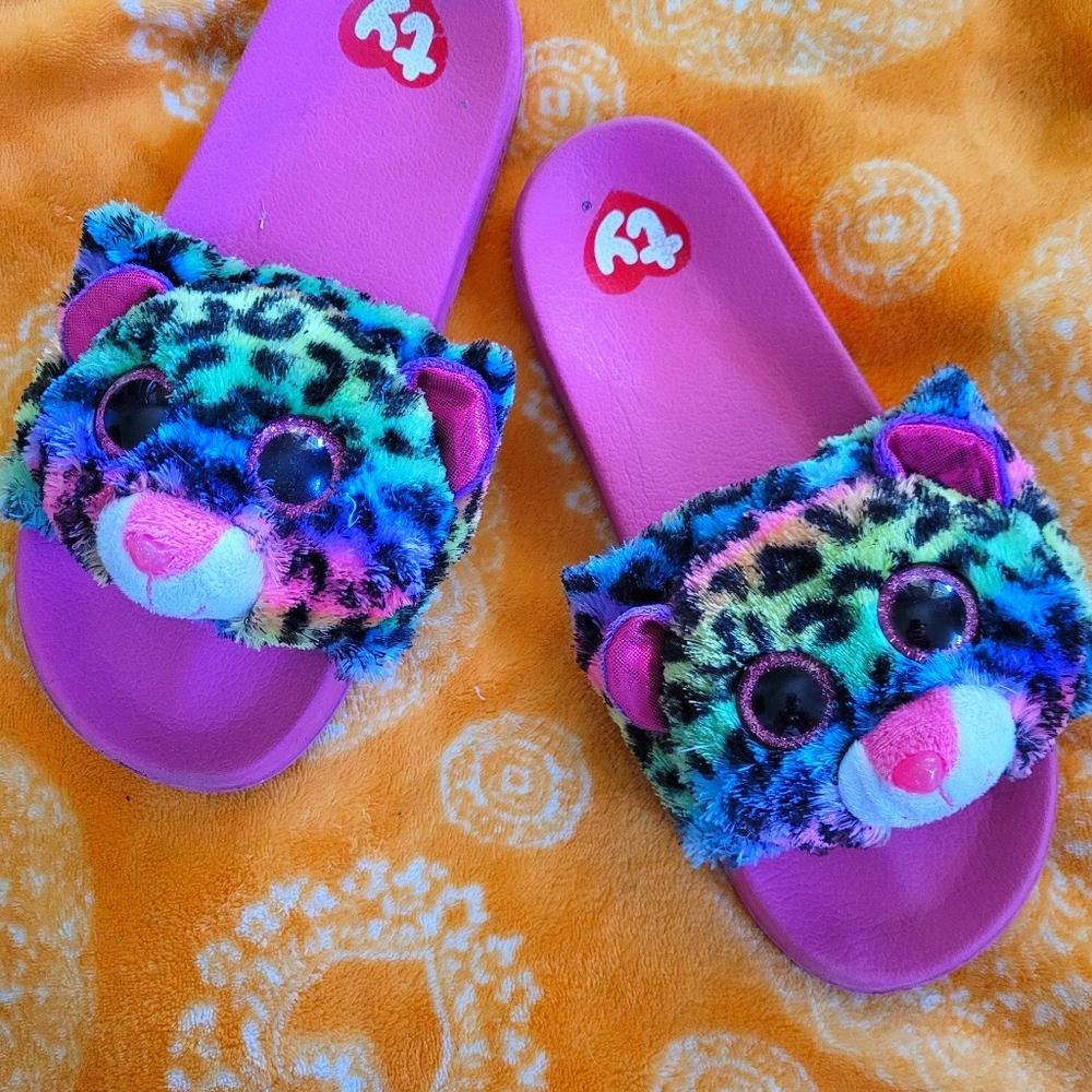Women's TY plushie slides